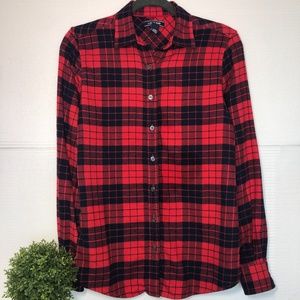 Land’s End Red and Black Flannel Shirt